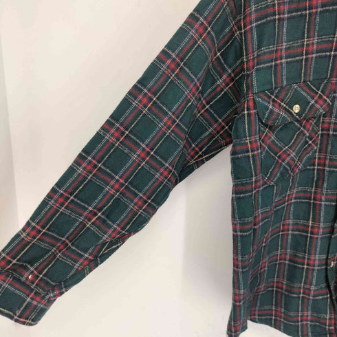 プレンティス Prentiss USA製 フラップポケット チェック コットンネルシャツ メンズ JPN:M